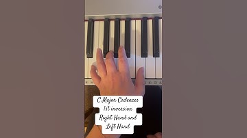 Piano Skill Practice: C major Cadences, 1st inversion, right and left hand #short #fyp #easypiano