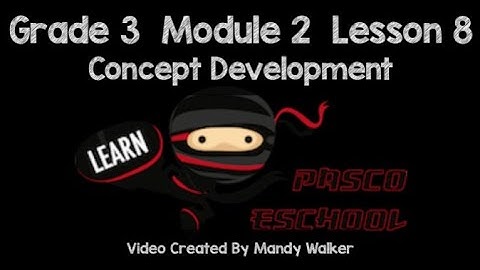 Grade 3 Module 2 Lesson 8 Concept Development