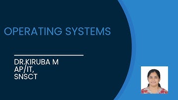 DT Activity Based Video |Process|Operating Systems|Dr.Kiruba M|AP/IT| SNS Institutions