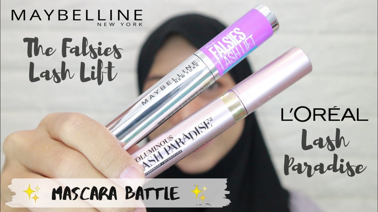 Battle Mascara Maybelline VS Loreal The Falsies Lash Lift & Lash