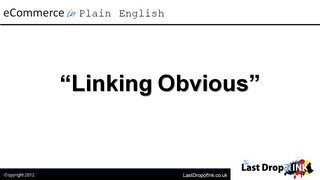 "Linking Obvious" A Basic Introduction to Web Usability for eCommerce Sites