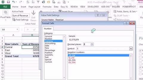 CFO Learning Pro - Excel Edition - "Number Format For Pivot Table Field"