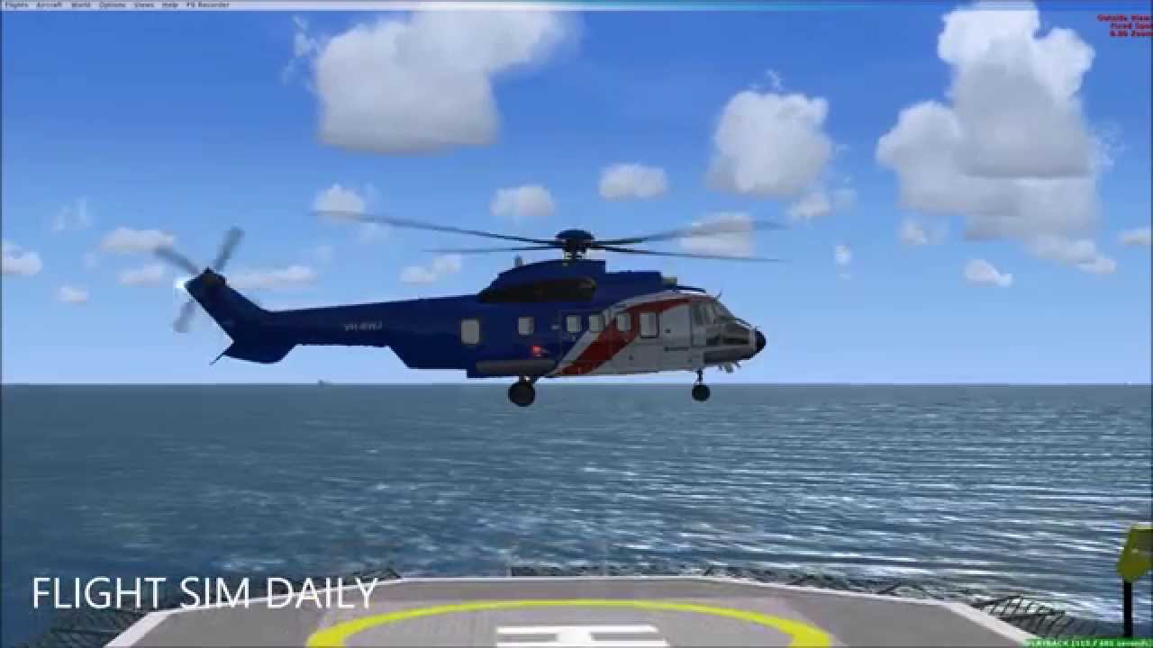 [FSX] OIL RIG LANDING [HD] - YouTube
