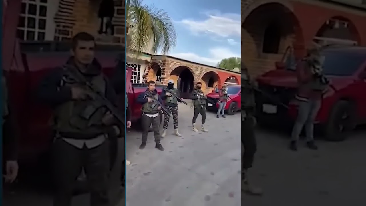 Con super ametralladora, Cártel Jalisco Nueva Generación cuida a