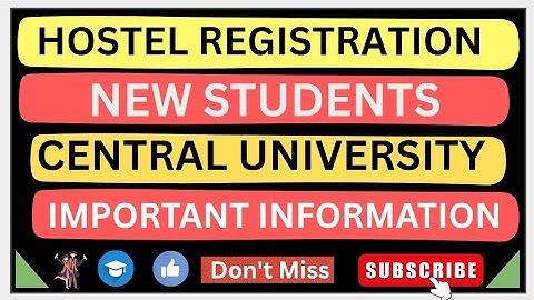 New Admission - Hostel Registration Form - Central University of Haryana
