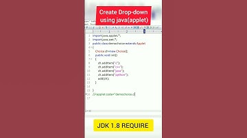 Create Dropdown using java (applet) #java #programming #softwaredeveloper #coder