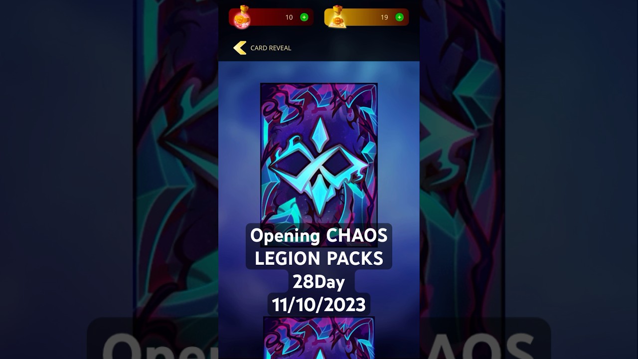 【Splinterlands】 Opening CHAOS LEGION PACKS 28Day 11/10/2023
