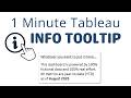 How to Add Info Tooltips in Tableau - Custom Icons + Dynamic Text (Under 1 Minute)