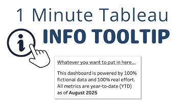 How to Add Info Tooltips in Tableau - Custom Icons + Dynamic Text (Under 1 Minute)