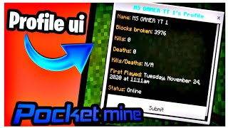 PROFILE UI PLUGIN | POCKET MINE | MS GAMER |