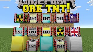 Minecraft: ORE TNT!!! (DIAMOND TNT, EXPLOSIVE BARRELS, & MORE!) Mod Showcase