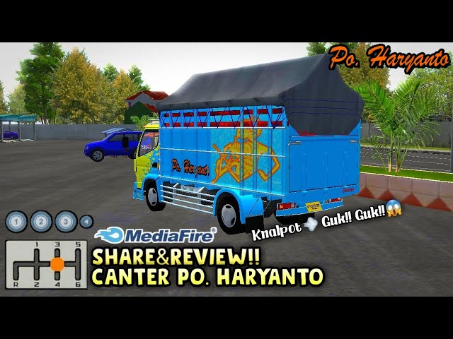 Share&Review Mod Bussid Truck Canter PO. Haryanto || 🔴Mod Virall!! || Knalpot Srigala😱 || Bussid class=