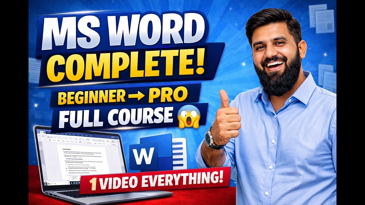 MS Word Complete Tutorial in Urdu | Beginner to Advanced | Excel Wale ...