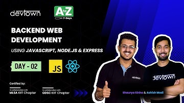 [LIVE] DAY 02 - Backend Web Development using JavaScript, Node.js & Express | COMPLETE in 7 - Days