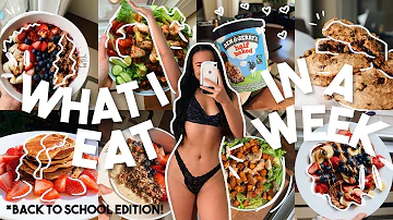 WHAT I EAT IN A WEEK: The FIRST WEEK OF SCHOOL | Weight Gain, Stress Eating, & A Lot Of Chocolate