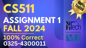 CS511 assignment 1 solution 2024 | CS511 assignment 1 solution fall 2024