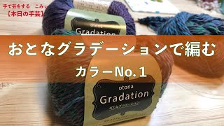 おとなグラデーションで編む　カラーNo.１【本日の手芸】today's handicraft