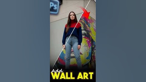 Add Stunning Wall Art in Photoshop in 50 Seconds! 🎨🔥#photoshop #wallart #grafitti #shorts