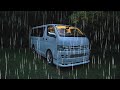 [40] 大雨の中で車中泊｜幻想的な風景が広がる山奥で雨音を聞きながらリラックス｜ハイエース一人旅｜ASMR