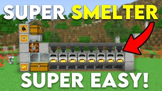 EASY Super Smelter For Minecraft Bedrock 1.20! (MCPE/Xbox/PS4/Nintendo Switch/Windows10)