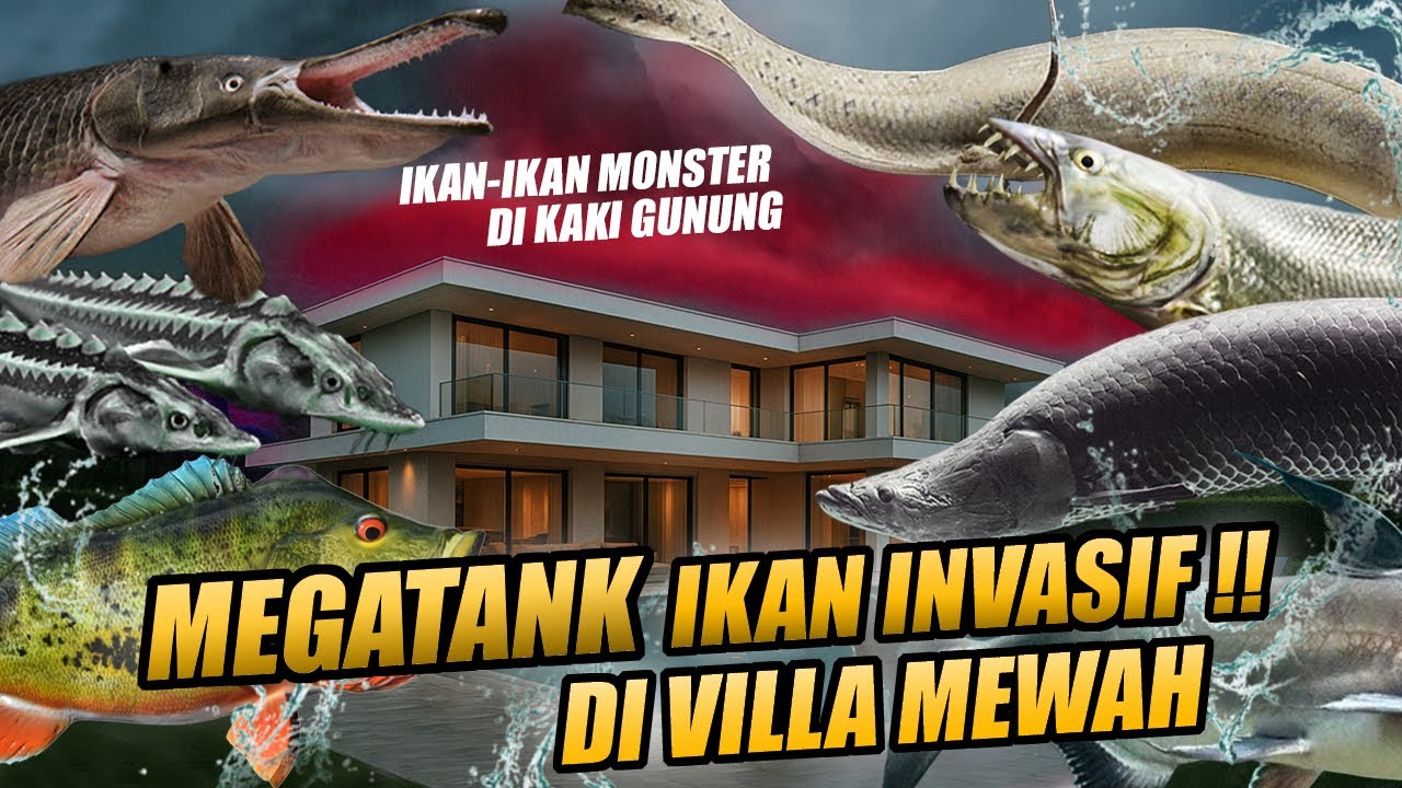 VILLA IKAN PREDATOR !! MEGATANK DAN KOLAM SUPER INVASIF PALING HIDDEN GEM