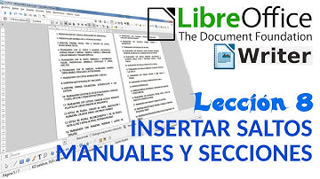 Tutorial LibreOffice Writer - 08/40 Insertar saltos manuales y secciones.