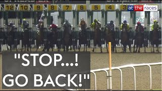 False start CHAOS! Eight horses DISQUALIFIED!