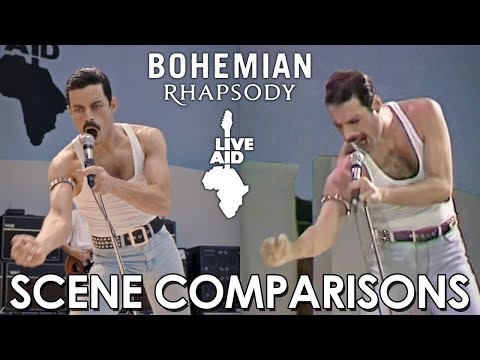 Bohemian Rhapsody (2018) - Live Aid - Comparacion de Escenas