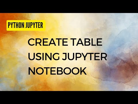1. CREATE TABLE USING JUPYTER notebook