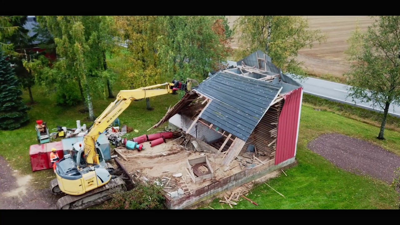 Kuivurin purku Somerolla 2019 (Grain dryer demolition)