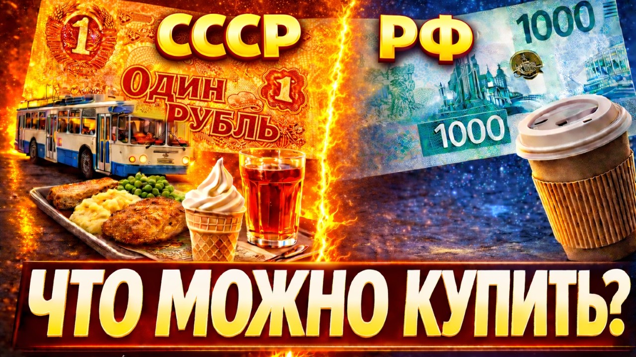 1 РУБЛЬ в СССР vs 1000 ₽ сегодня - сравнение покупательной способности