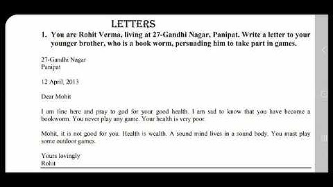 Letter to brother who is a bookworm||9th &10 English||Sunil Kumar||SS Master||GSSS BOYS GURUHARSAHAI