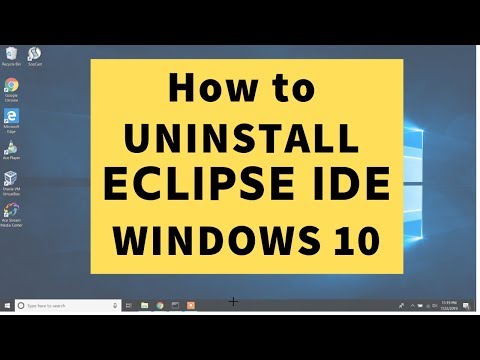 How to REMOVE UNINSTALL DELETE Eclipse IDE from Windows 10 | Step by step