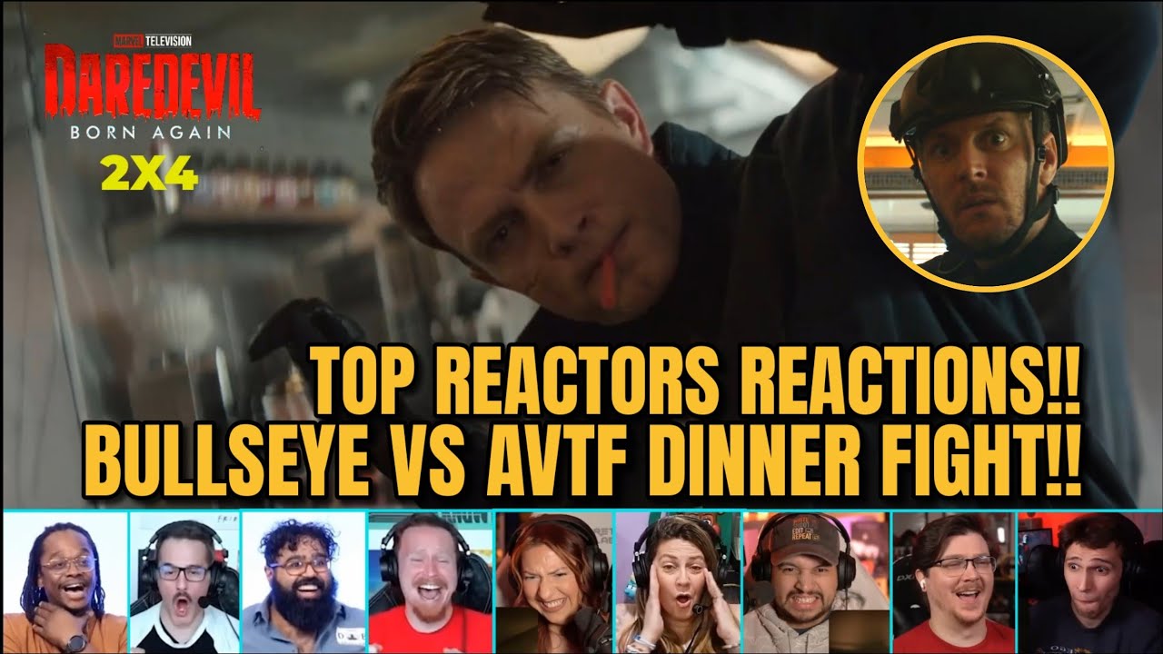 Reactors React to Bullseye vs AVTF Dinner Fight | Daredevil: Born Again ...