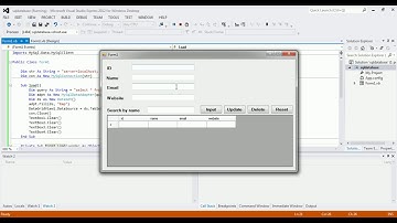 VB.NET and SQL (XAMPP) | insert, update, delete, search [CRUD]