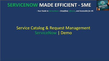 Service Catalog & Request Management
