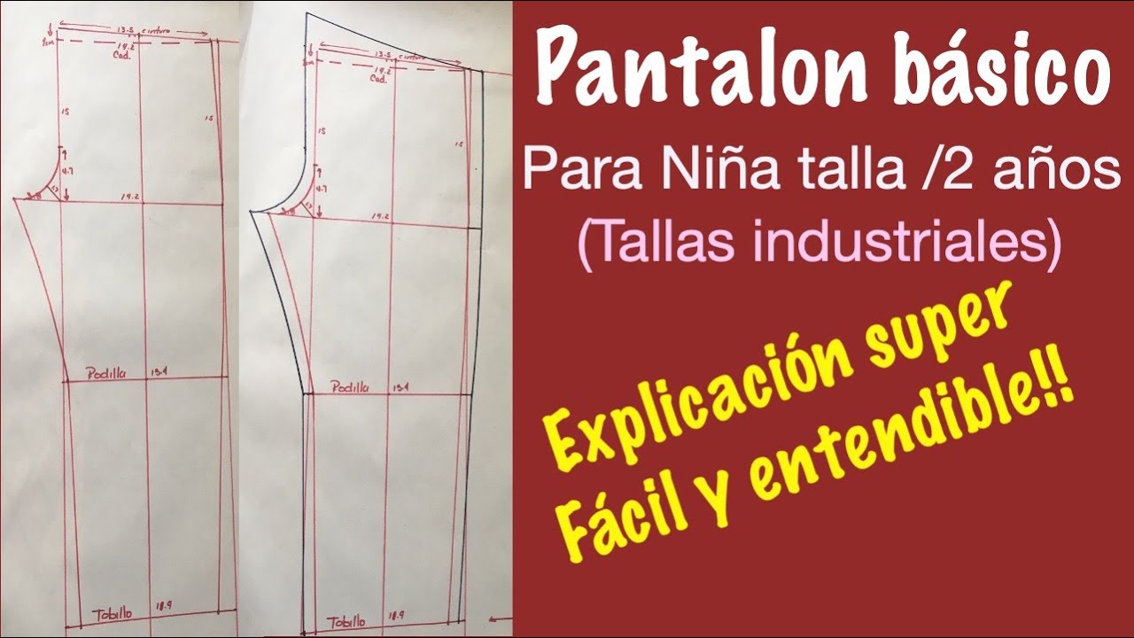 Pantalon para niñas talla 2 años - YouTube