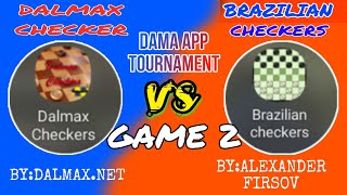 DALMAX VS. BRAZILIAN CHECKERS GAME 2 DAMA A.I TOURNAMENT screenshot 5
