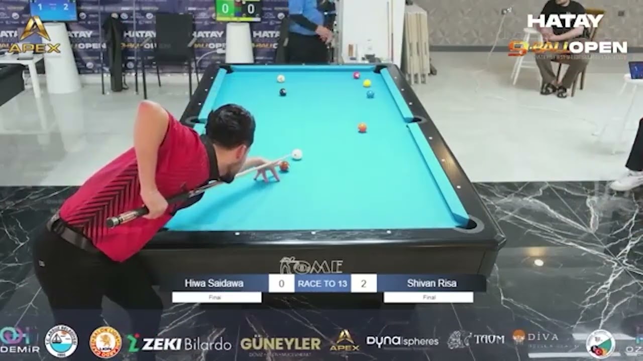 Image of video the Hiwa Saidawa /Shivan Risha  Hatay International 9   Ball Open Final Race To 13 4
