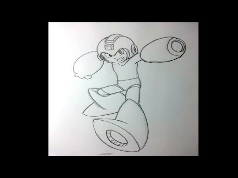 Desenhando Megaman Drawing Megaman - desenho para pintar brawl stars leon loboisomem