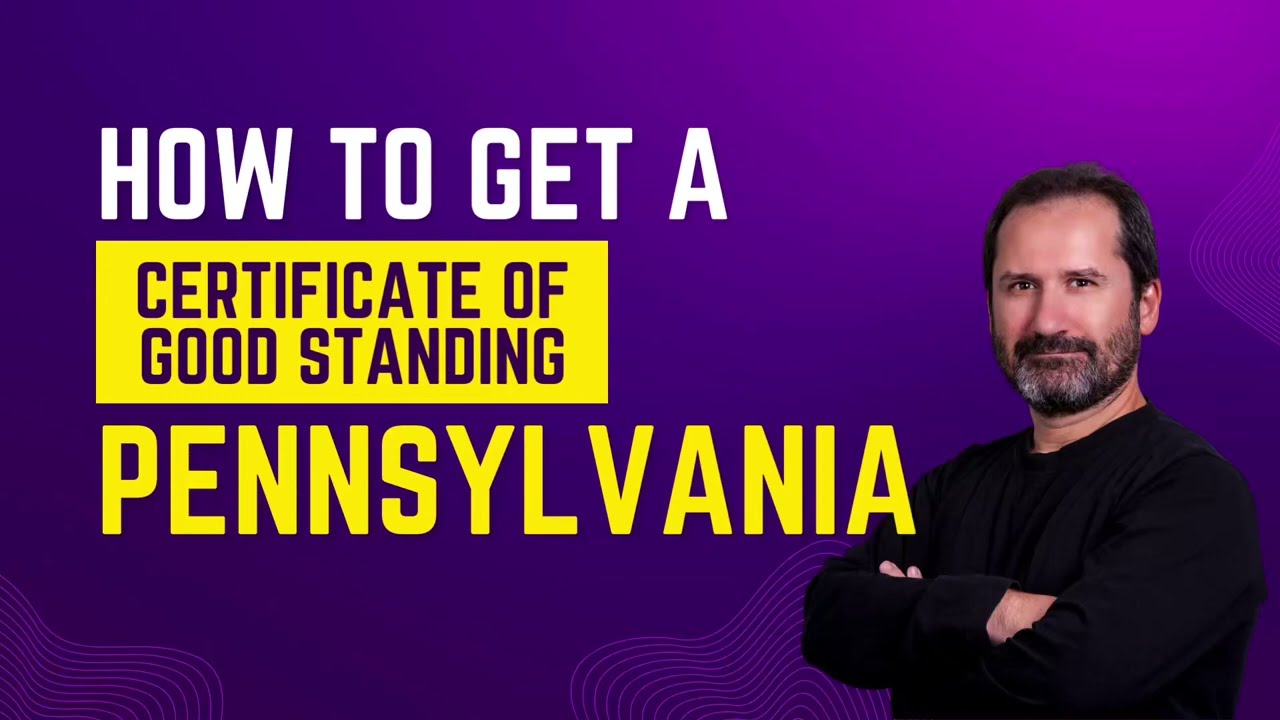 Certificate of Good Standing Pennsylvania