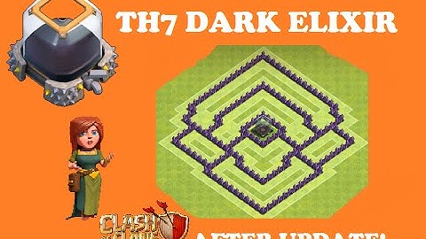 Clash of clans- TH7 Dark Elixir Farming base - After update - Town hall inside!