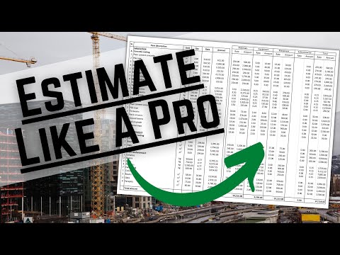 Video: Consolidated cost estimate for construction