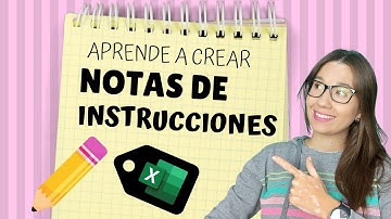 🕜 En 1 min Aprende a crear ✏️ Notas de Instrucciones en EXCEL.