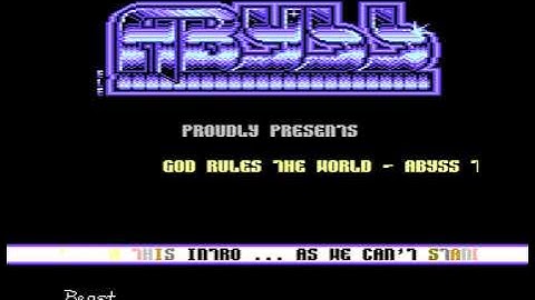 C64 intro:  New Intro by Abyss! 1990