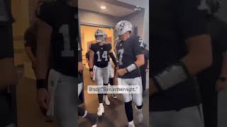 tom brady gives jimmy g and the raiders a tip in the tunnel 😂(via nfl/ig) #nfl #tombrady