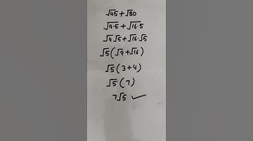 √45+√80 Nice Square root Math Simplification Olympiad Algebra solution#maths #shorts #squareroot
