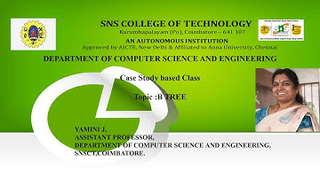Case study based class | B Tree | data structures | SNS Institutions 