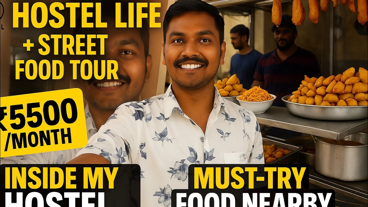Living in Hyderabad at ₹5500/month 😱 | Hostel Room Tour + Street Food 