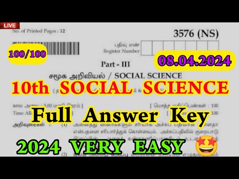 10th Social science Full Answer key 2024 